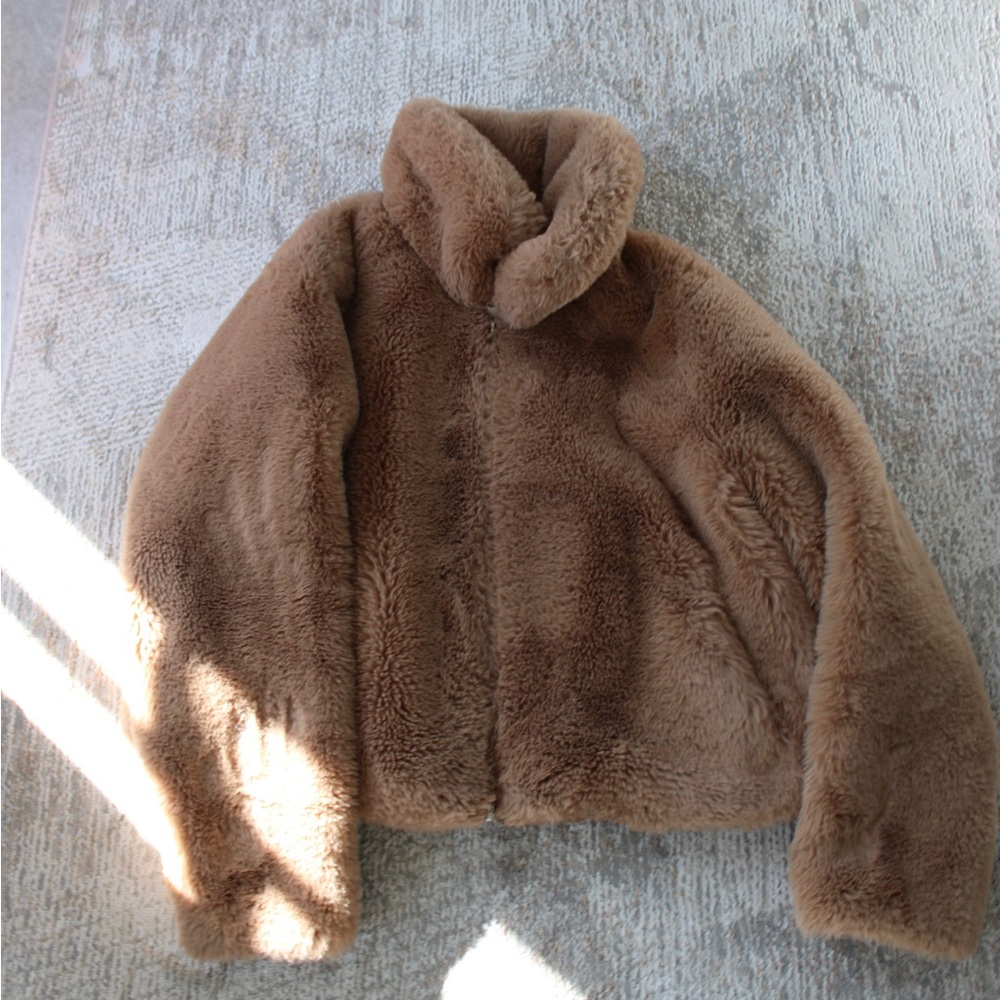 Old Navy Tan Faux Fur Jacket